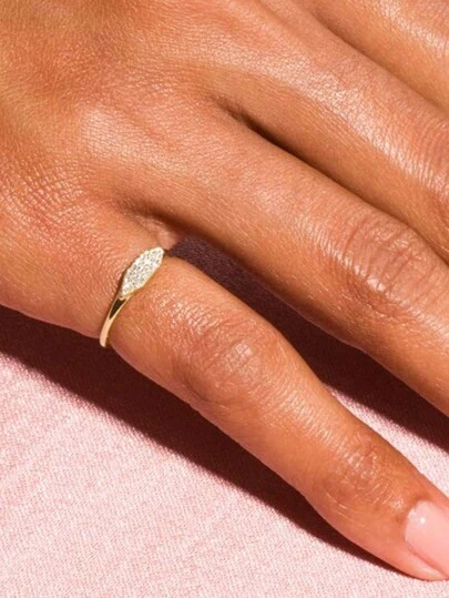 rakol 1 Stück Modischer Schlichter Dünner Zirkonia-ring Für Damen