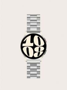 1 件不锈钢 3 珠智能手表表带，兼容三星 Galaxy Watch 7/6/5/4 - 銀色 - 查看 4