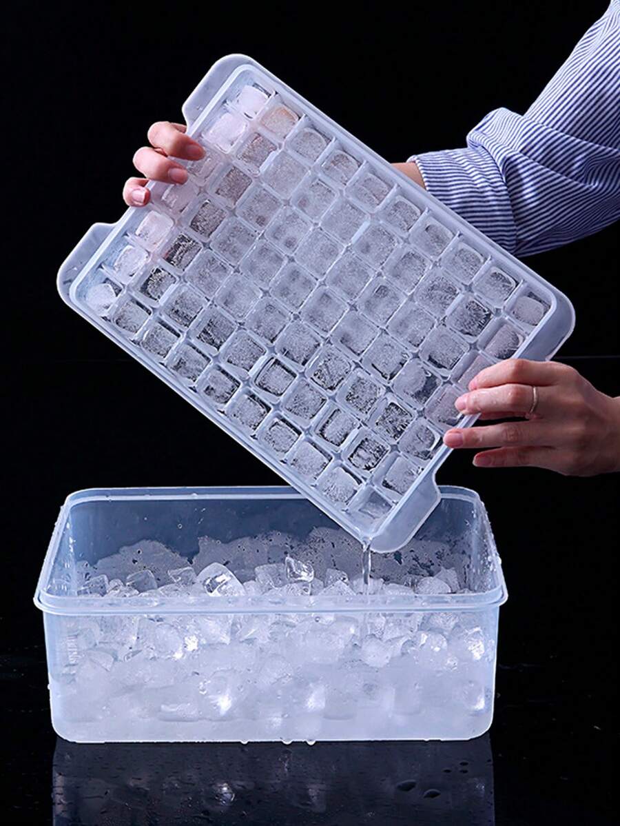1 Pieza de Molde para hielos en forma de cubo Multi Cuadro, Molde de Cocina para cubitos de hielo, Molde para hacer hielo, Bandejas para hacer cubitos de hielo para congelador - transparente - Ver 1