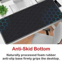 Mouse Pad For Office Computer Keyboard Desk Pad With Mechanical Honeycomb Rubber, Non-slip, Gaming Desk Mat (large Size) - Blue - View 2