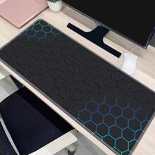 Mouse Pad For Office Computer Keyboard Desk Pad With Mechanical Honeycomb Rubber, Non-slip, Gaming Desk Mat (large Size) - Blue - View 5