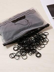 1000pcs Black Disposable Rubber Band, Suitable For Daily Use - Black - View 1