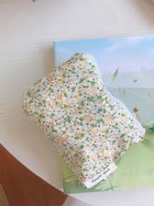 1只花卉圖案小化妝包,拉鍊閉合收納袋,小錢包 - 彩色 - 查看 3