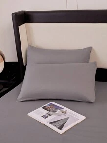 Bộ 3 ga trải giường & vỏ gối chống thấm nước dùng cho nệm, ga trải giường - Màu Xám nhạt - Xem 4