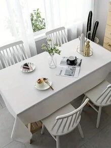 1片白色一次性防水防污餐桌布,適用於婚禮、宴會、餐廳、廚房、派對、居家用餐桌和戶外用餐桌 - 白色 - 查看 6