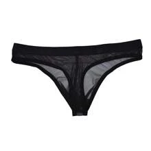 Sexy Transparent Mesh Thong For Men Cronos Underwear - Black - View 2