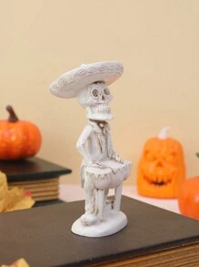 1pc New Arrival Musical Skull Decoration For Home Decor - Ginger - View 2