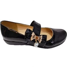 Zapato Escolar de Piso en recubierto Negro: Cómodo, Suave y Elegante para Mujer/Dama, Listo para el Éxito Escolar Zapatos de mujer - Negro - Ver 6