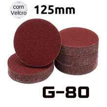 Suporte Boina + 20 Lixas Disco Para Parafusadeira/ Esmerilhadeira Pronta Entrega - Vermelho - Visão 5