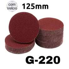 Suporte Boina + 20 Lixas Disco Para Parafusadeira/ Esmerilhadeira Pronta Entrega - Vermelho - Visão 8