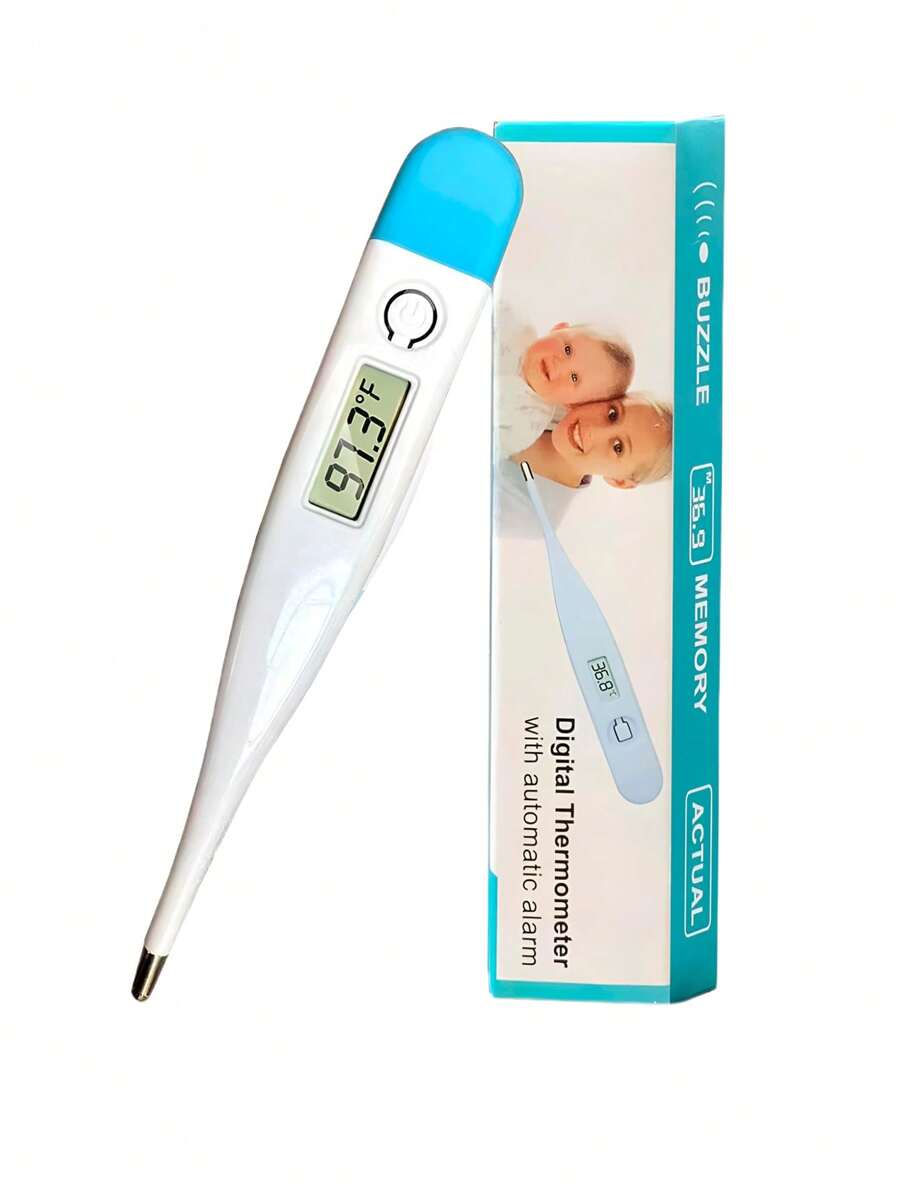 Termómetro Digital Rápido 8-Seg: LCD - Azul y blanco - Ver 1