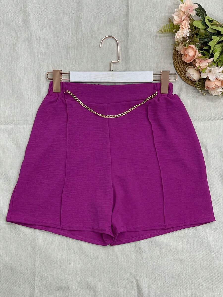 Women Shorts - 玫瑰紅 - 查看 1