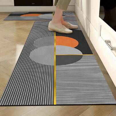 Luxury & Simplify Style Kitchen Floor Mat Non-slip Oil-proof, Water Absorbent Bathroom Mat With Fast Drying & Easy Cleaning Function, Soft Diatomaceous Earth Water Absorption Mat For Toilet Entrance