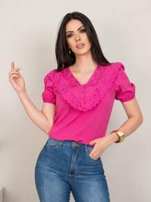 Women Tops - Màu Hồng Tươi - Xem 3