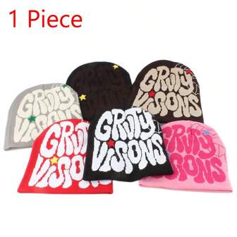 Sombreros De Invierno Para Mujeres Nuevas Gorras Tejidas Lindas De Otoño Para Chicas, Gorros Calientes Para Mujer Y Boina De Lana Hip-hop Para La Calle