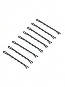 100 chiếc Kẹp tóc hợp kim gợn sóng đơn giản và thời trang màu đen dành cho nữ, thích hợp để mặc hàng ngày - màu đen - Xem 5