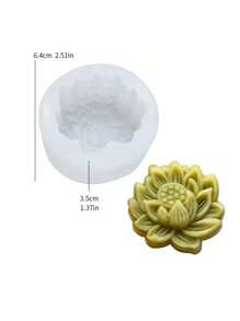 1個蓮花月餅矽膠模具,傳統玫瑰糕點矽膠模具,牡丹手工皂矽膠模具。購買 2 件更優惠。 - 白色 - 查看 3