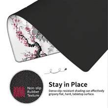 Chic Sakura Non-Slip Large Mouse Pad Cherry Blossoms Pattern Stitched Edges Ideal For Desktop Laptop Gift For Friend - Multicolor - View 6