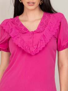 Women Tops - Màu Hồng Tươi - Xem 2