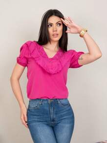 Women Tops - Màu Hồng Tươi - Xem 5