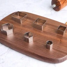 30入組不銹鋼迷你慕絲圈和曲奇切割模具套裝,附鐵盒,星形和圓形烘焙模具