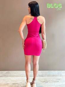 Women Dresses - 紅木色 - 查看 2