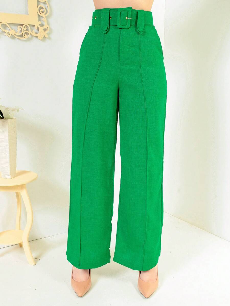 Women Pants - 綠色 - 查看 1