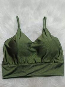 Women Tank Tops & Camis - Màu xanh lá cây đậm - Xem 2