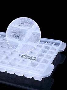 1 Pieza de Molde para hielos en forma de cubo Multi Cuadro, Molde de Cocina para cubitos de hielo, Molde para hacer hielo, Bandejas para hacer cubitos de hielo para congelador - transparente - Ver 6