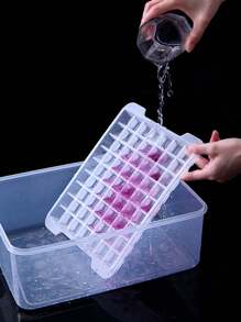 1 Pieza de Molde para hielos en forma de cubo Multi Cuadro, Molde de Cocina para cubitos de hielo, Molde para hacer hielo, Bandejas para hacer cubitos de hielo para congelador - transparente - Ver 5