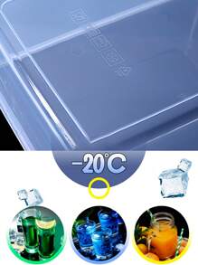 1 Pieza de Molde para hielos en forma de cubo Multi Cuadro, Molde de Cocina para cubitos de hielo, Molde para hacer hielo, Bandejas para hacer cubitos de hielo para congelador - transparente - Ver 7