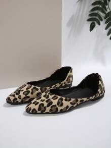de mujeres con estampado de leopardo de punta Zapatos planos , otoño invierno de moda con casual Zapatillas planas - Multicolor - Ver 3
