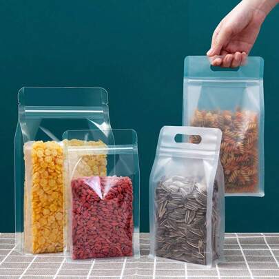 10 pièces Sacs de rangement alimentaire transparents, sacs cadeaux pour mariage, fournitures scolaires, sacs alimentaires, boîtes alimentaires convenant pour bonbons, chocolats, biscuits, etc.