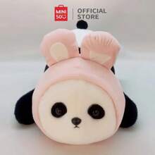 Miniso Gấu Trúc Tutu Nằm Đồ Chơi Nhồi Bông, Gối Dễ Thương Ôm Búp Bê Ngủ Sang Trọng Đồ Chơi, Hoạt Hình Búp Bê Sang Trọng, Trang Trí Nhà Cửa, 45Cm/17.7in - Hồng - Xem 2