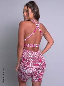 MVB Modas Women Sports Jumpsuits - 淺粉色 - 查看 3