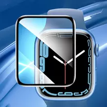 2 Cái/gói Phim Bảo Vệ Màu Đen Chống Sốc Toàn Diện Tương Thích Với Apple Watch, Với Công Cụ Lắp Đặt Phim - màu đen - Xem 2