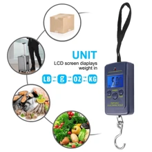 40kg Mini Portable LCD Display Electronic Digital Fishing Scales Hook Travel Hanging Luggage Scale Weighing Fishing Scale Tools Pocket