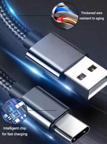 1入組編織快充數據綫 - 黑色 - 查看 7