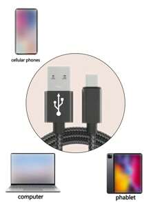 1入組編織快充數據綫 - 黑色 - 查看 8