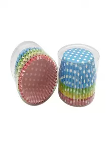 100pcs/Set Oil-Proof Cupcake Liners With Cute Green Polka Dot Pattern, Disposable Muffin Cups For Cakes, Brownies - Multicolor - View 3