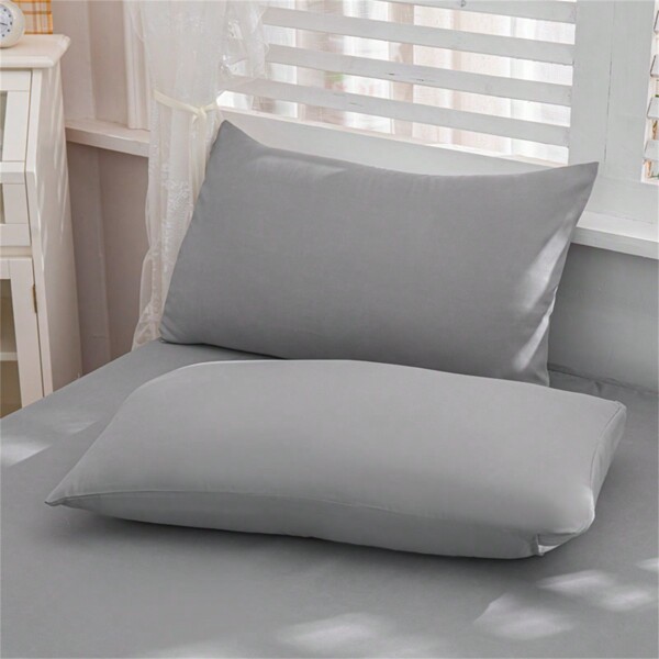 Une Taie D'oreiller De Couleur Unie, Tissu Doux, Doux Pour La Peau Et Respirant, Convient Pour La Chambre À Coucher Ou Un Voyage D'affaires À L'hôtel