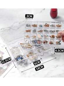 Joyero Acrilico Organizador Caja Transparente Joyas Bisuteria Accesorios  Compartimentos - transparente - Ver 7