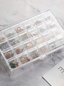 Joyero Acrilico Organizador Caja Transparente Joyas Bisuteria Accesorios  Compartimentos - transparente - Ver 4