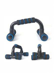 1 par Esponja push up bars para casa gimnasia pecho músculo entrenamiento , forma de H & tipo - Azul - Ver 7