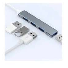 Hub Usb 3.0 TYPE-C  4 Portas 5 Gbps Super Rapido Mouse Teclado Hd - TYPE-C - Visão 3