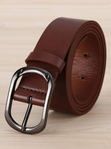 1 chiếc thắt lưng khóa cài cổ điển màu nâu cà phê cỡ lớn dành cho nữ, chất liệu PU, thích hợp sử dụng hàng ngày, mùa hè, mùa thu, mùa lễ hội Halloween - Cà phê nâu - Xem 5