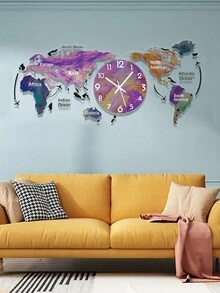 1 件藝術掛鐘,現代簡約客廳裝飾亞克力鐘,創意設計,時尚奢華