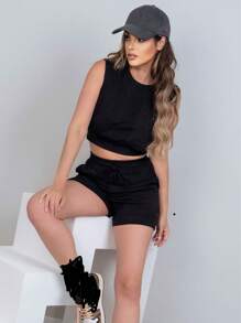 Women Two-piece Outfits - 黑色 - 查看 5