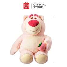 Miniso Pixar Lotso Series Doll-Strawberry Bear No. 14 Plush Doll Toy Pillow Birthday Gift (Light Pink) - Baby Pink - View 1
