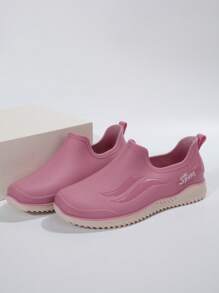 女士厨房防水防滑耐磨软底工作鞋 - 粉色 - 查看 5